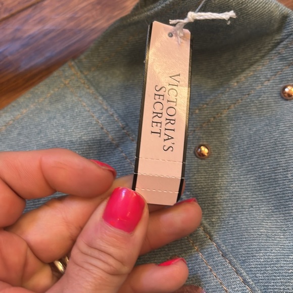 Victoria's Secret NWT Beach Casual Denim Tote Large Travel Weekend Shoulder Bag - Picture 6 of 9